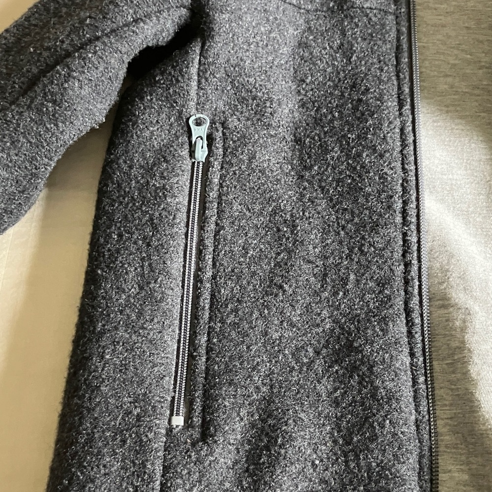 Kids Charcoal 100% Virgin Wool Disana Hooded Jacket - Picture 3 of 14